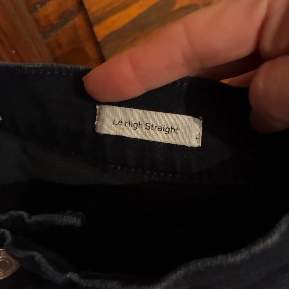Dark Navy Women's Straight-Leg Jeans - Picture 3 of 7